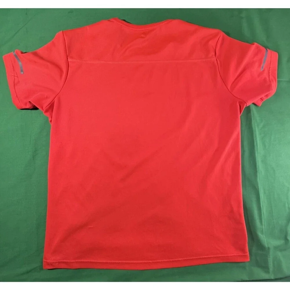 Adidas Running Men’s T-Shirt Neon Orange Reflective Athletic Size Large